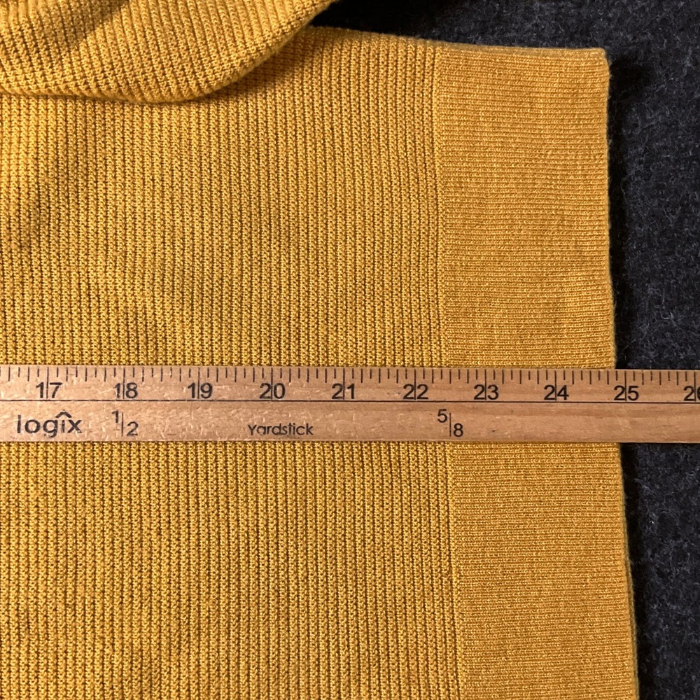 Banana Republic Sweater Womens M Yellow Wool Classic Minimalist Preppy Luxury - Picture 5 of 9